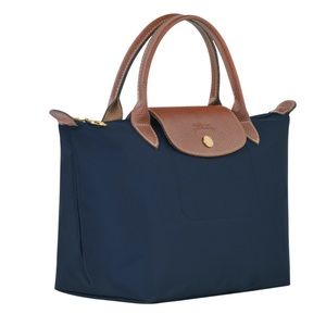 LONGCHAMP LE PLIAGE ORIGINAL Handbag Canvas & Leather Small Blue